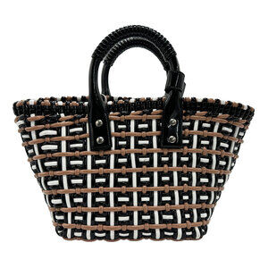 Balenciaga Bistro XS Handbag Black White Brown